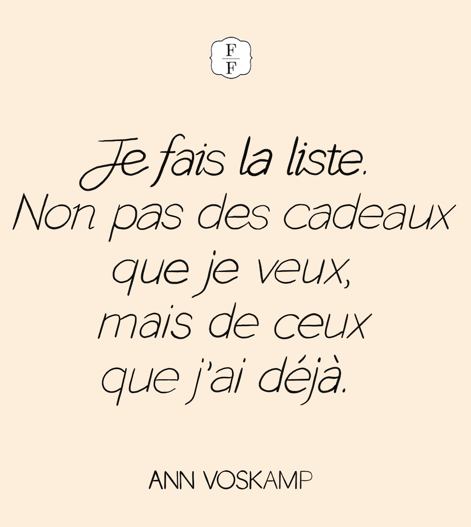 Affiche - Je fais la liste (crème)
