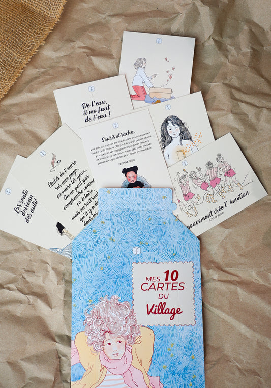 Lot de 10 cartes du Village