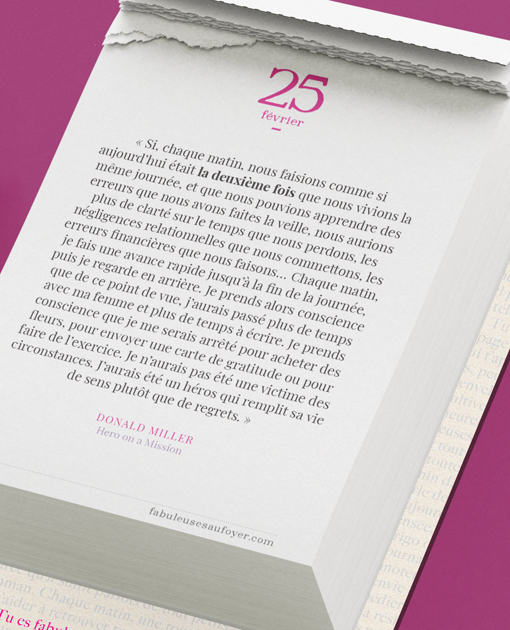 Éphéméride : Une page par jour